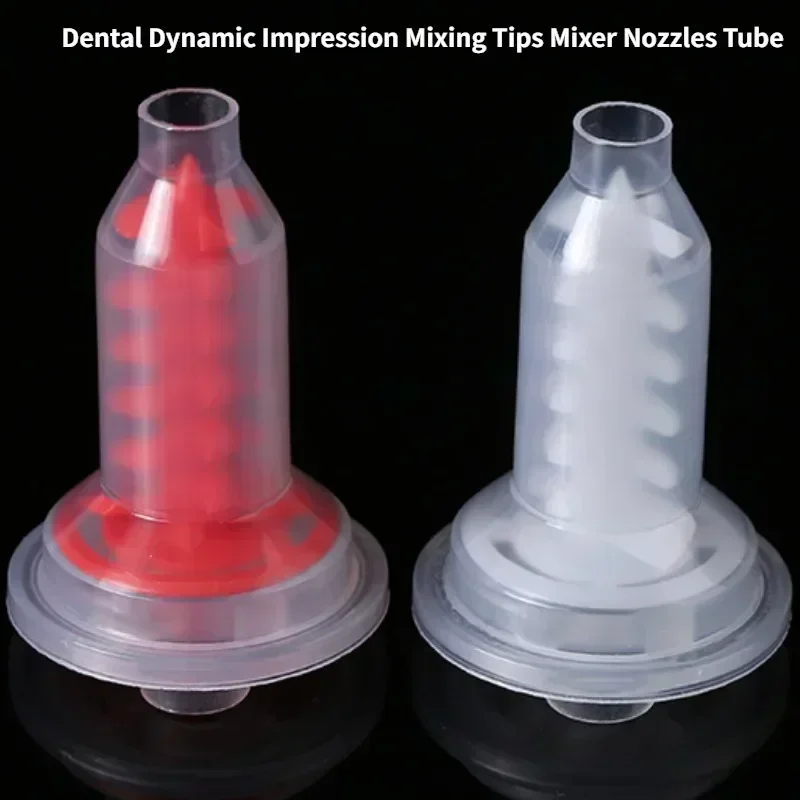 Dental Dynamic Impression Mixing Tips Mixer Nozzles Tube Dentist Silicon Rubber Double Head Dentistry Oral Pentamix Consumables