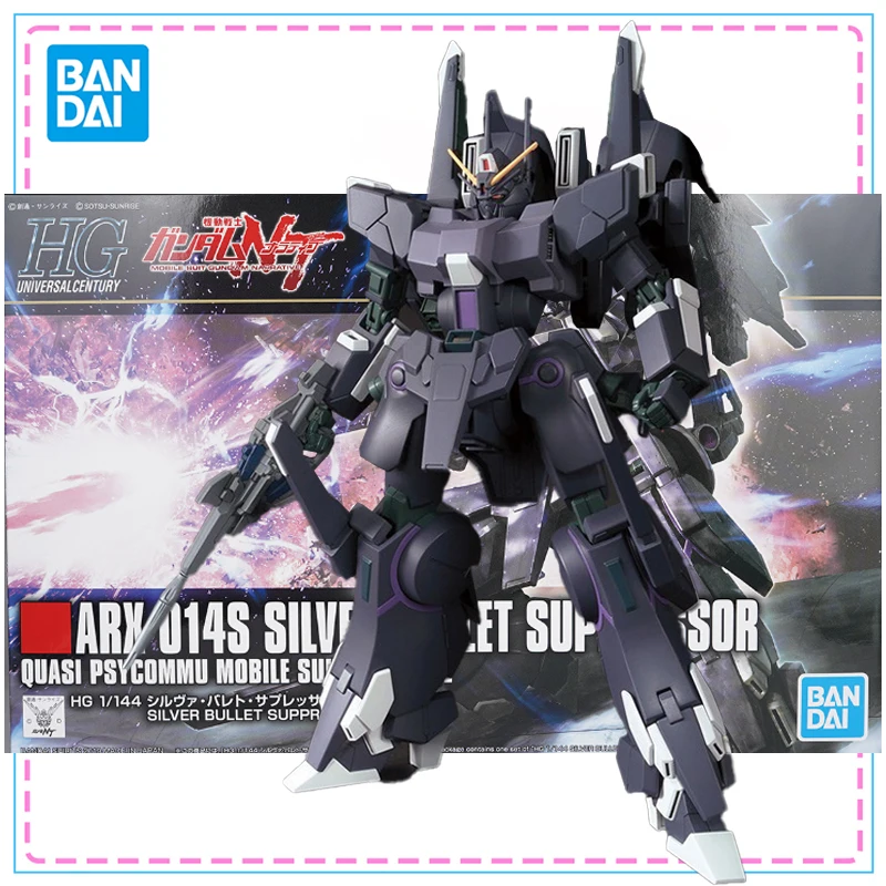 Bandai HG 1/144 Scatola Originale ARX-014S SILVER BULLET SUPPRESSOR Action Figure Genuino Gundam Modello Kit Da Collezione Anime Figure