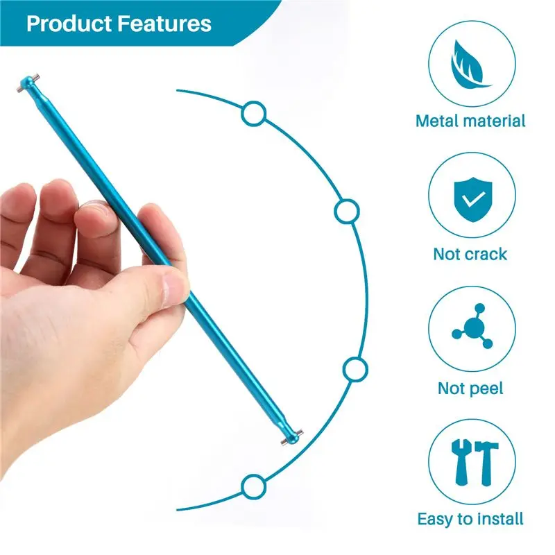 

Y73A-04003 Металлический центральный приводной вал Dogbone 170 мм для обновленных деталей 1:10 грузовика BRONTOSAURUS 94111 94107 94170, синий