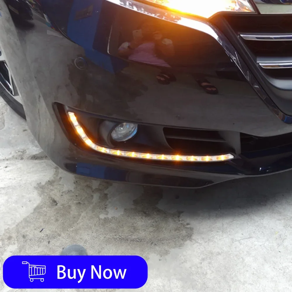

For Honda Odyssey 2014-2017 Front Bumper Upgrade LED Flashing Daytime Running Light Tool Car lights Assembly Accessories