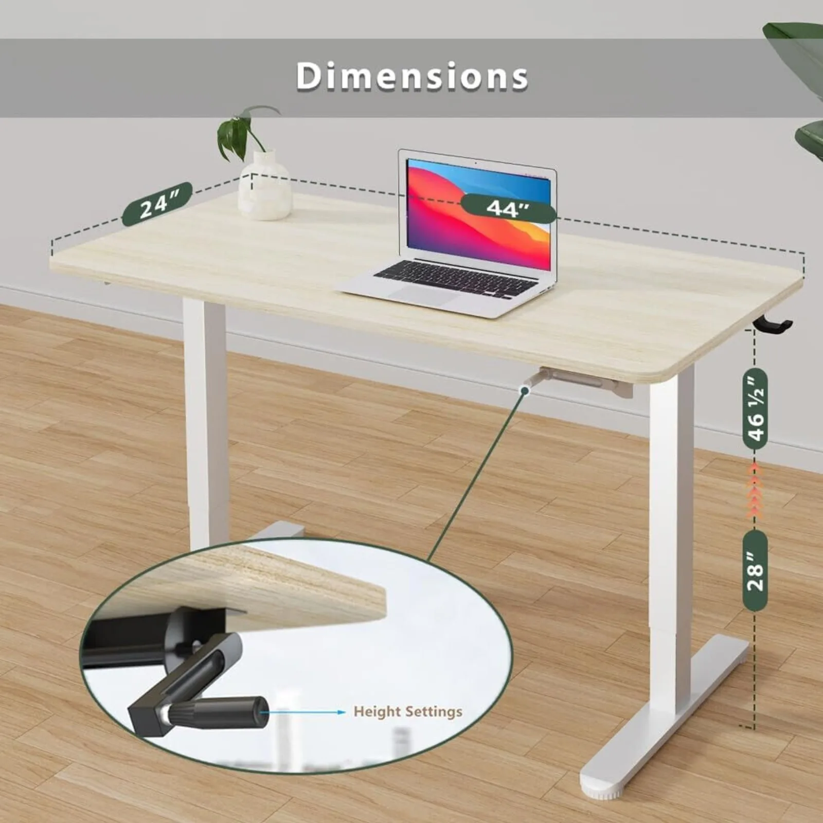 Altura ajustável Computer Desk, US Home Office, Standing Desk