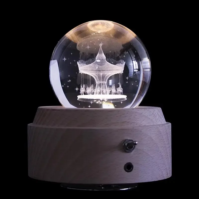 Sky City, Music Box, Music Box, Crystal Ball, Spin, Birthday Gift, Christmas