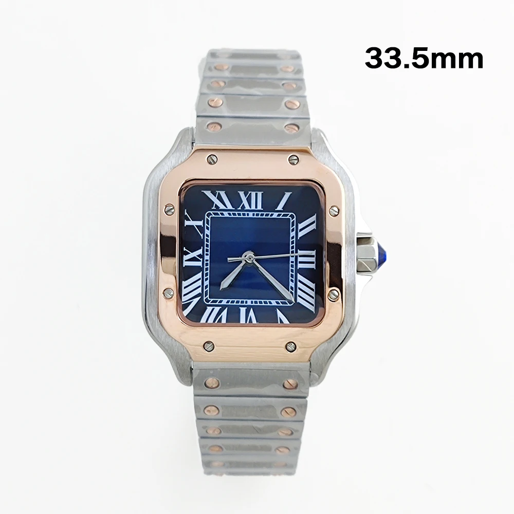 

NH05/NH35 33.5/38mm Square Couple Watch Stainless Steel Waterproof Watch High Quality Clock Watch Customizable Logo Watch