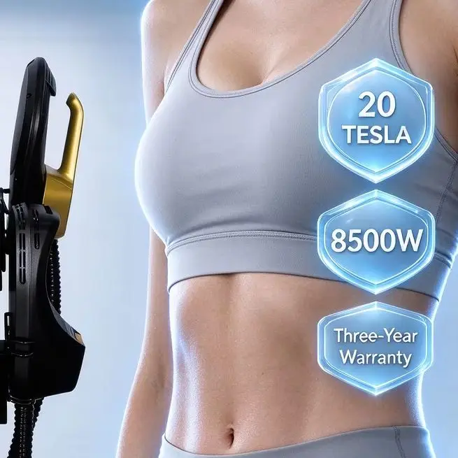 Body Sculpt Machine With Pelvic Cushion MYOslim 8500W HI-EMT RF Sculpting Fat Reduction Body Contouring Salon Device