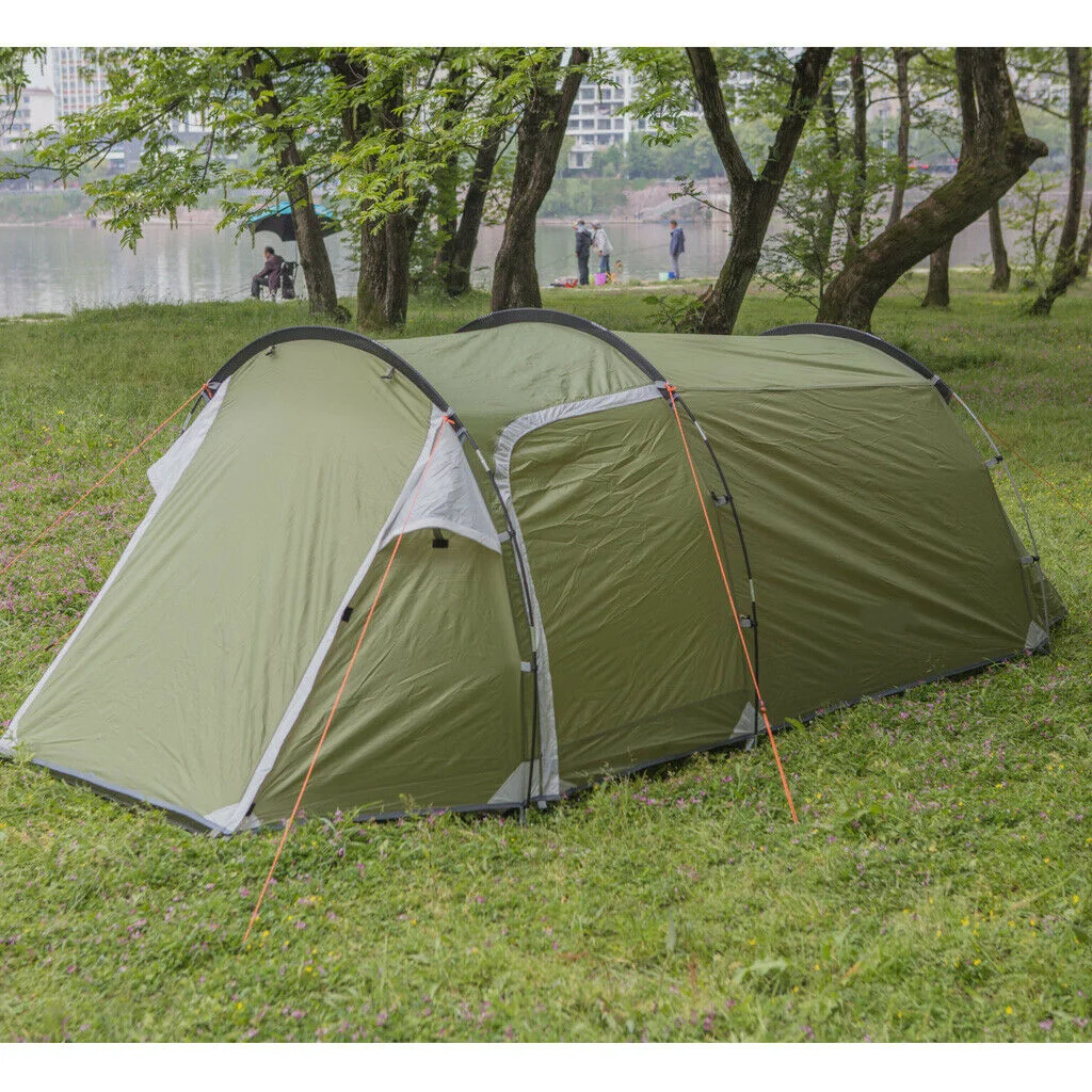2026 4-Person Camping Tunnel Tent Outdoor Ultralight Waterproof Double-Walled Tent All Season Shelter with Carry Bagpromote sale