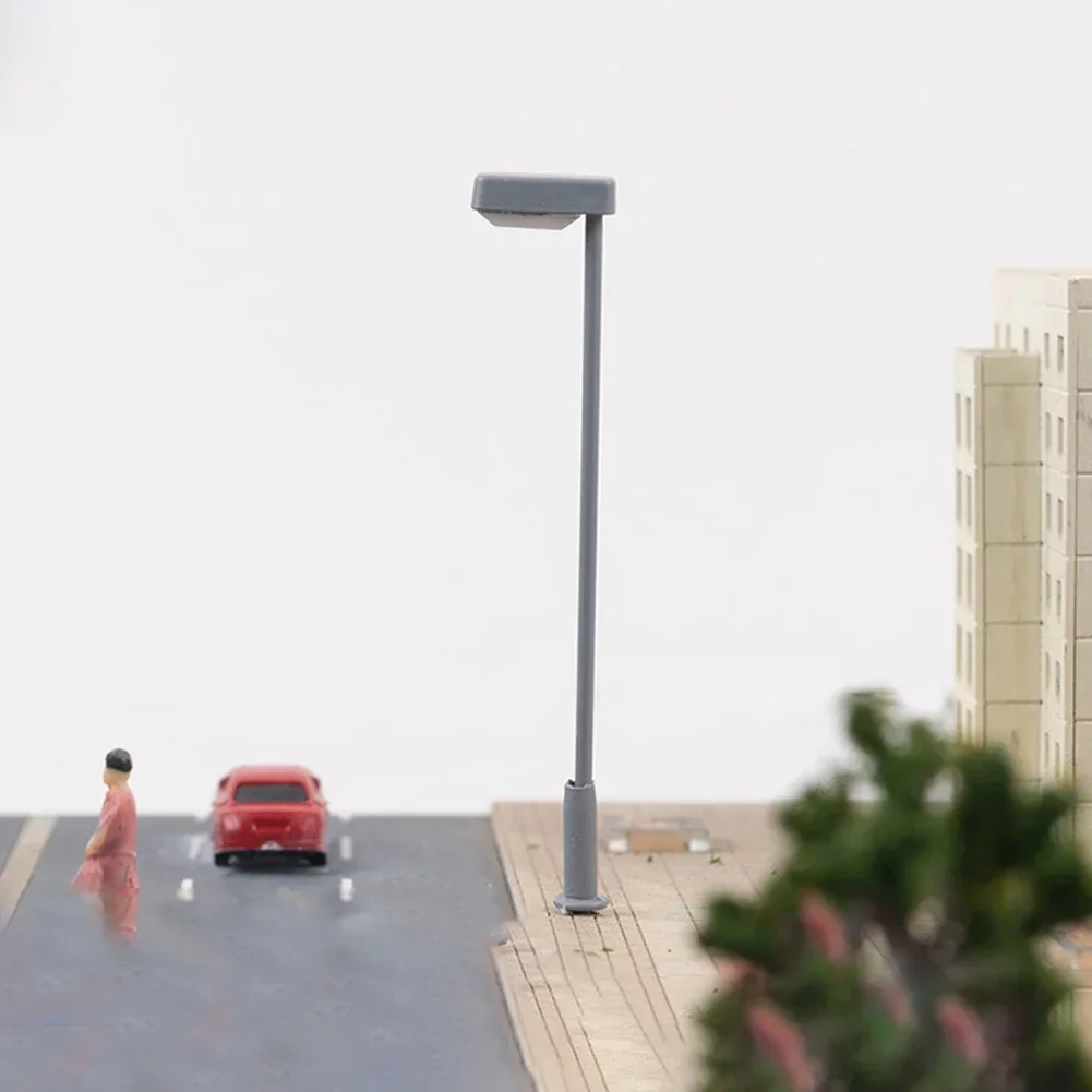 5 قطعة أضواء أنبوب الصلب N أضواء سكاليمودل LED الشارع لامبوست ملحق ديوراما الهندسة المعمارية المشهد قطار تخطيط أطقم