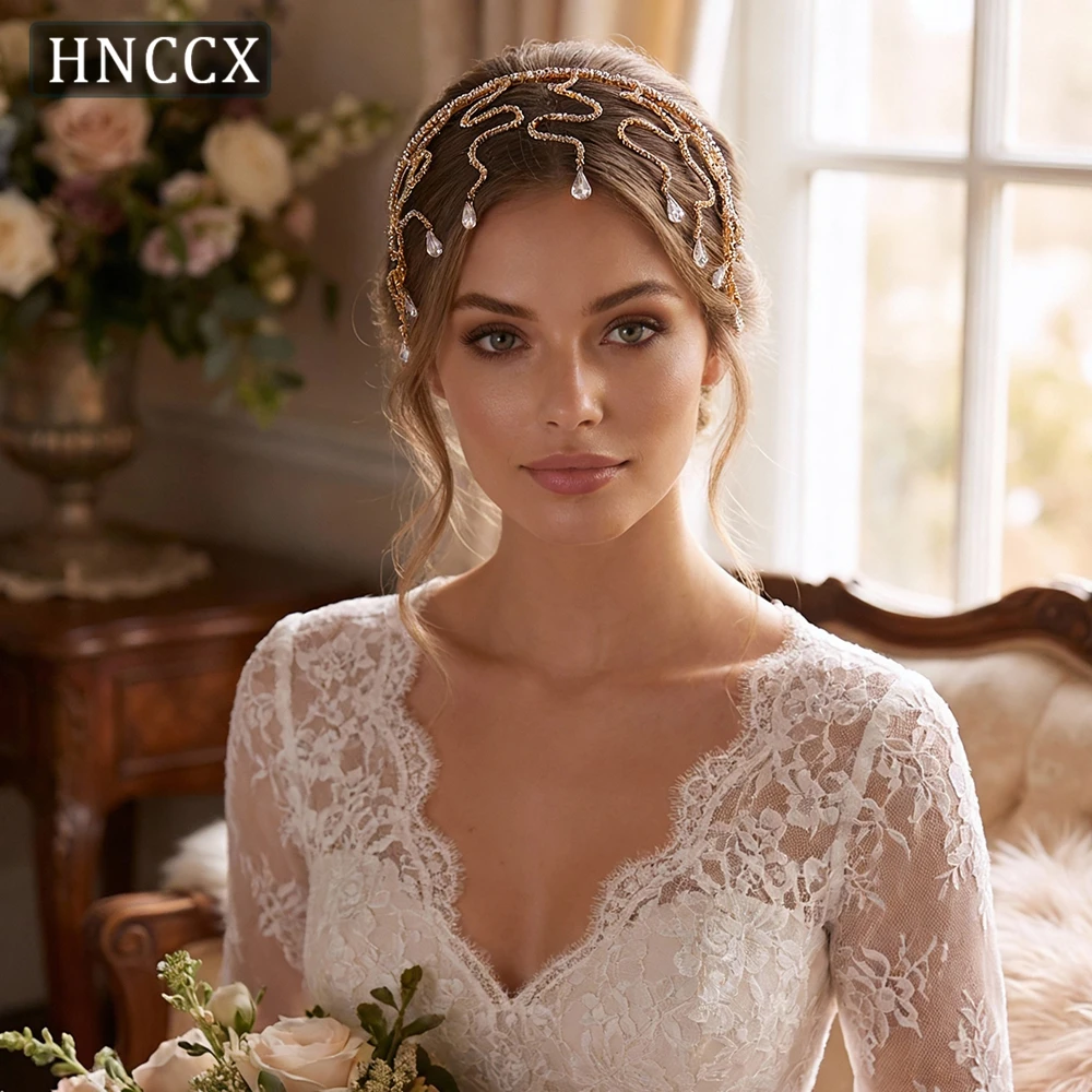 

YouLaPan Fashionable Gold Rhinestone Headband Handmade Elegant Bridal Wedding Women Banquet Dance Party Hair Accessories HP467