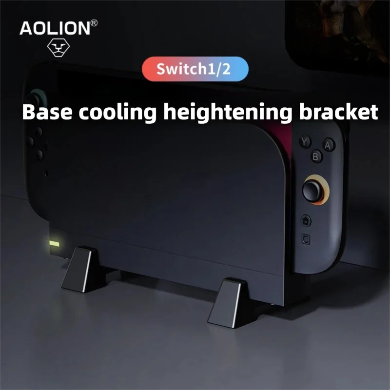 رف تخزين لنينتندو سويتش 1/2 شاشة سطح المكتب حامل عمودي موفر للمساحة قاعدة قوس محمولة لملحقات التبديل