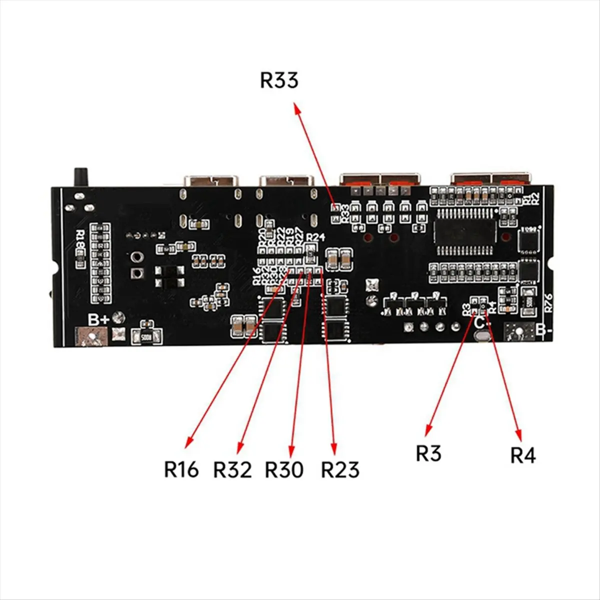 DT77 Power Bank Double TYPE C Port Two Way Mobile Power Module 18650 Charging Circuit Board DIY Motherboard 4S 100W