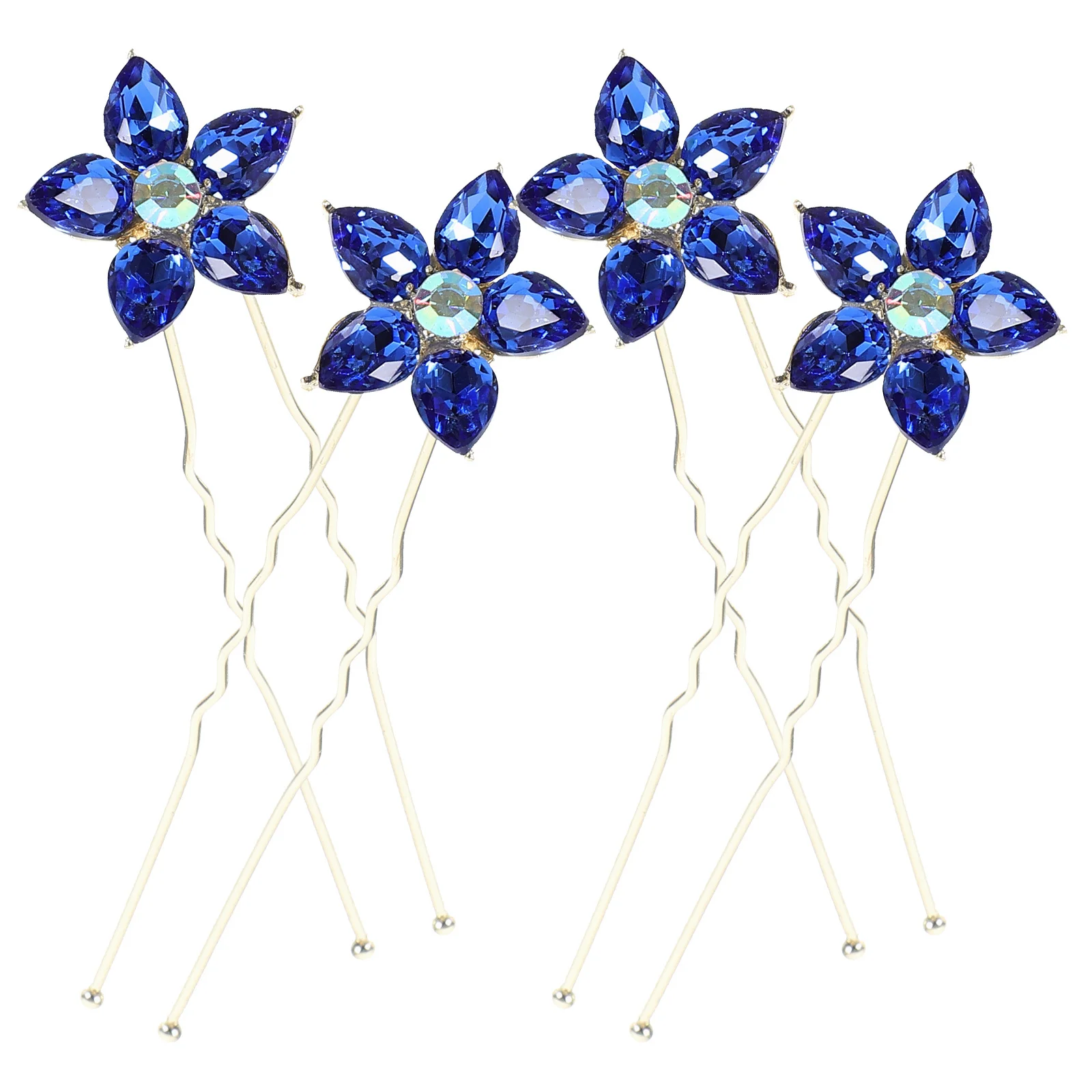 4Pcs Water Drill Wedding Hairpins Rhinestone Bridal Hair Clips Bride Hair Accessories Elegant Headpiece for Weddings Special