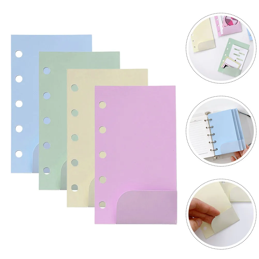 

2 Sets Loose Leaf Account Insert Multi-Use Binder Pockets Scrapbook Pocket Replaceable Budget Binder Accessory for Daily Use