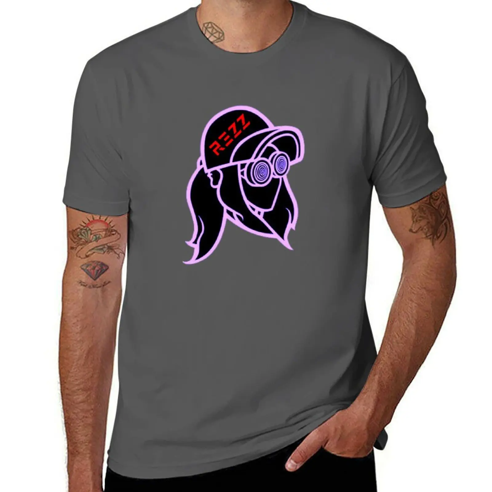 

dj logo best Rezz producer record T-Shirt Work Daily Short Sleeve Top