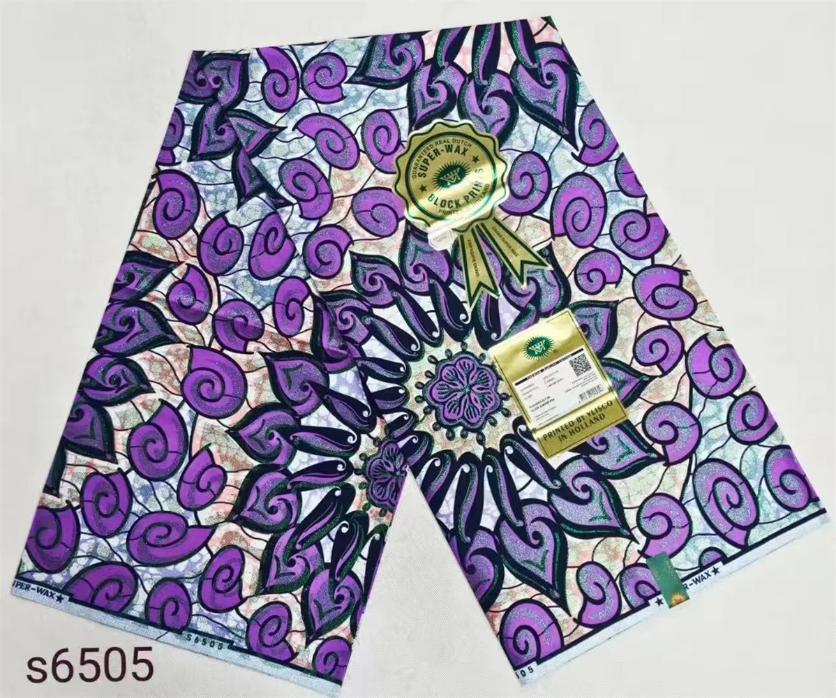 2025 تصميم جديد قماش الشمع الأخضر 6 ياردة Hollandais الهولندية الشمع نسيج عالي الجودة لفساتين الزفاف النيجيرية سوبر النسيج