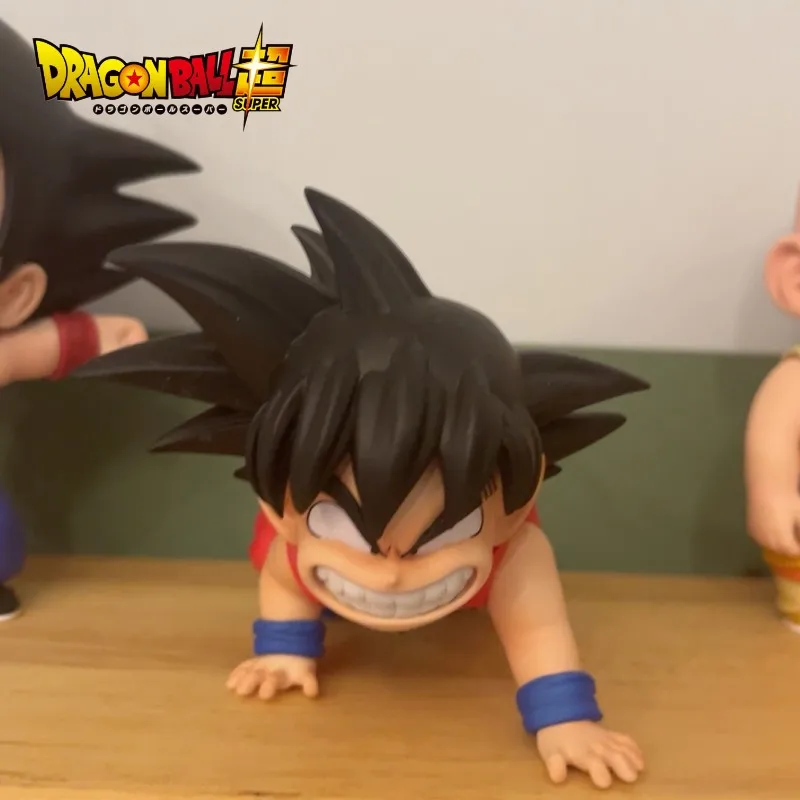 Dragon Ball Gk Super Saiyan Q-version Crawling Goku Budokai Childhood Son goku Replacement Face Box Anime figure Model kids gift