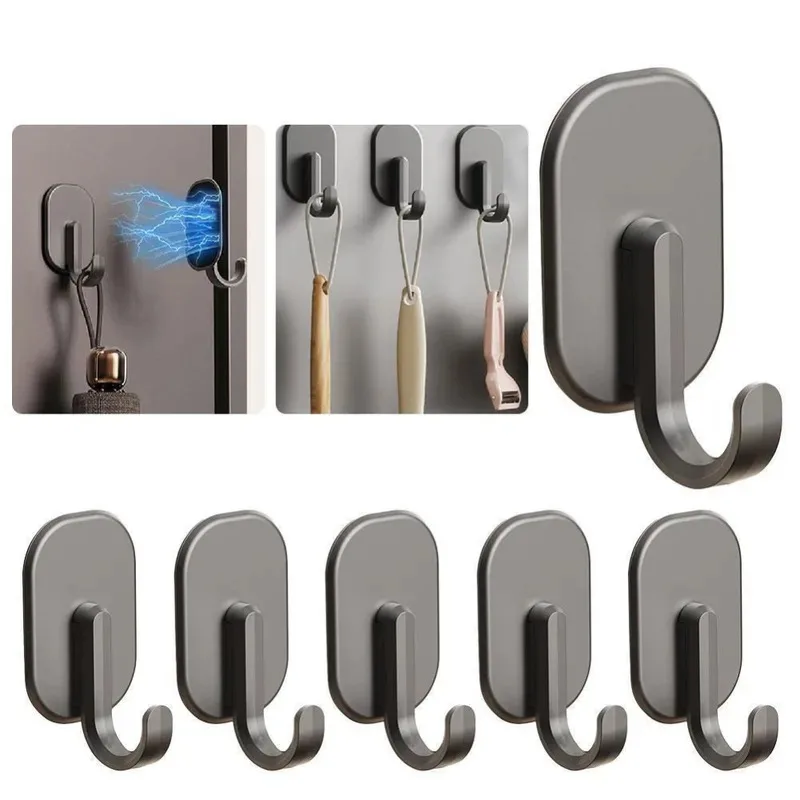 

1/2/5Pcs Versatile Magnetic Hooks Household Door Rear Hook Reusable Multipurpose Hanging Solutions for Home
