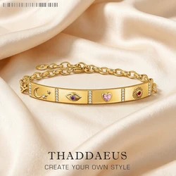 Yellow-Gold Plated Bracelet with Cosmic Talisman Long Bridge Autumn 925 Sterling Silver Jewelry Vintage Gift For Women