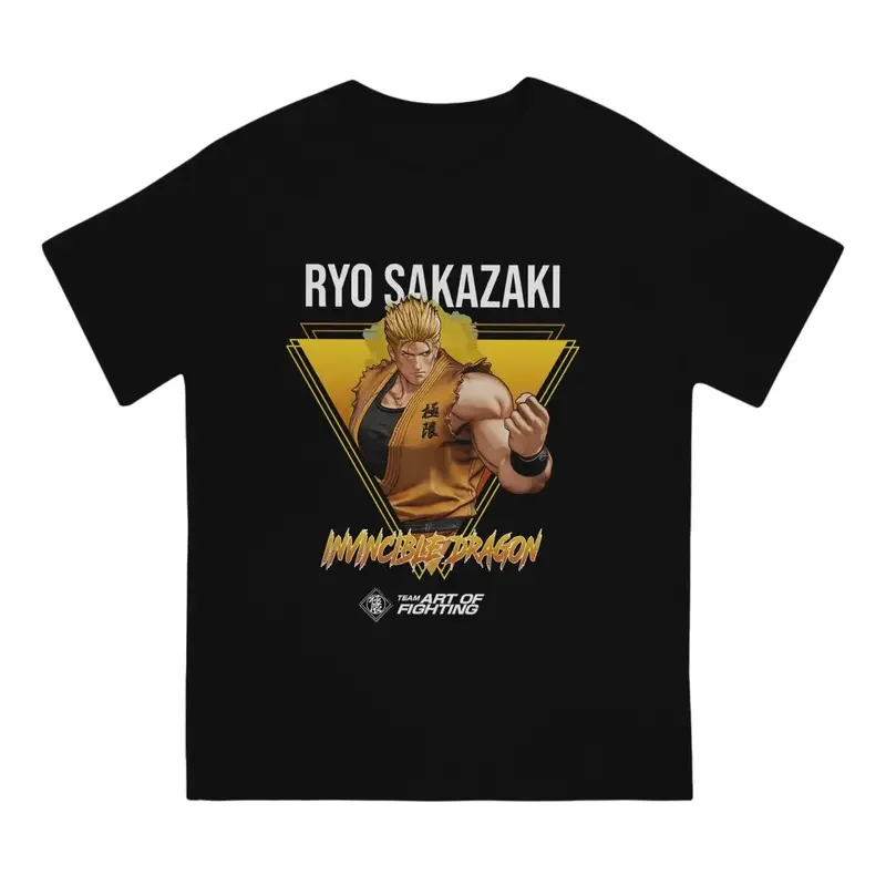 Invincible Dragon Ryo Sakazaki Essential Men TShirt The King of Fighters Crewneck Tops 100% Cotton T Shirt Funny Top Quality