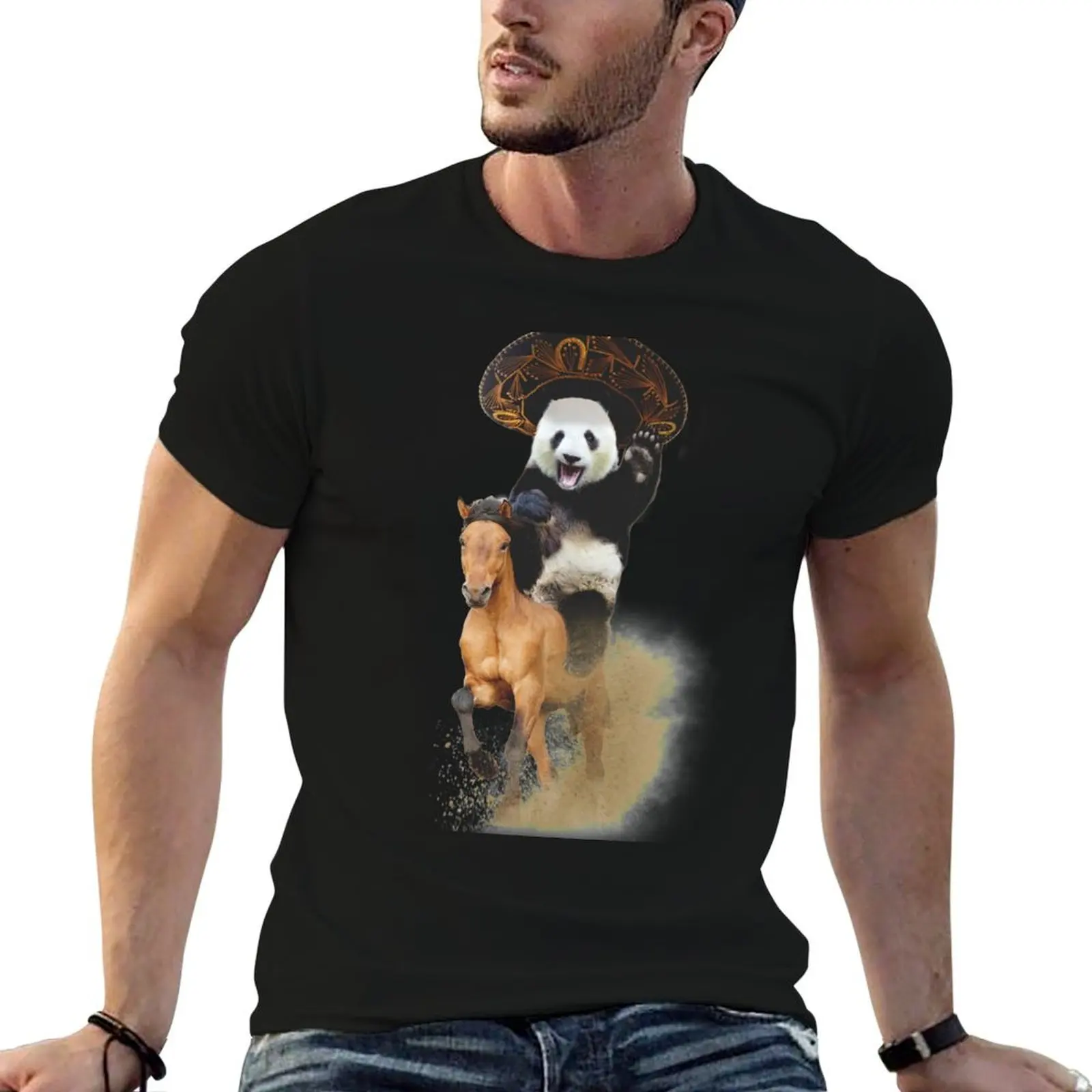 

Panda on a horse!! T-Shirt anime t shirts hippie clothes luxury designer mens designer clothes