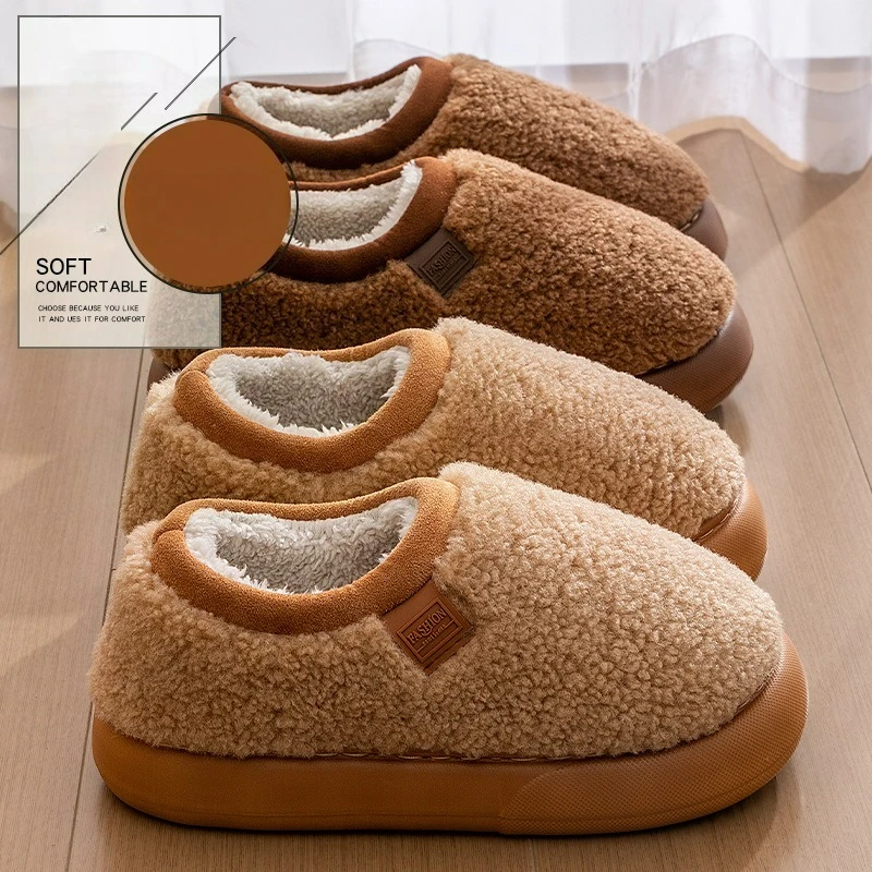 Soft Sole Cozy Warm Home Boots All-in-One Plush Slippers for Women, Non-Slip Indoor Winter House Shoes with Thick Fleece Lining
