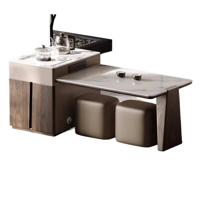 

Designer microcrystalline stone tea table tea table light luxury modern high-end 2025 new high-end