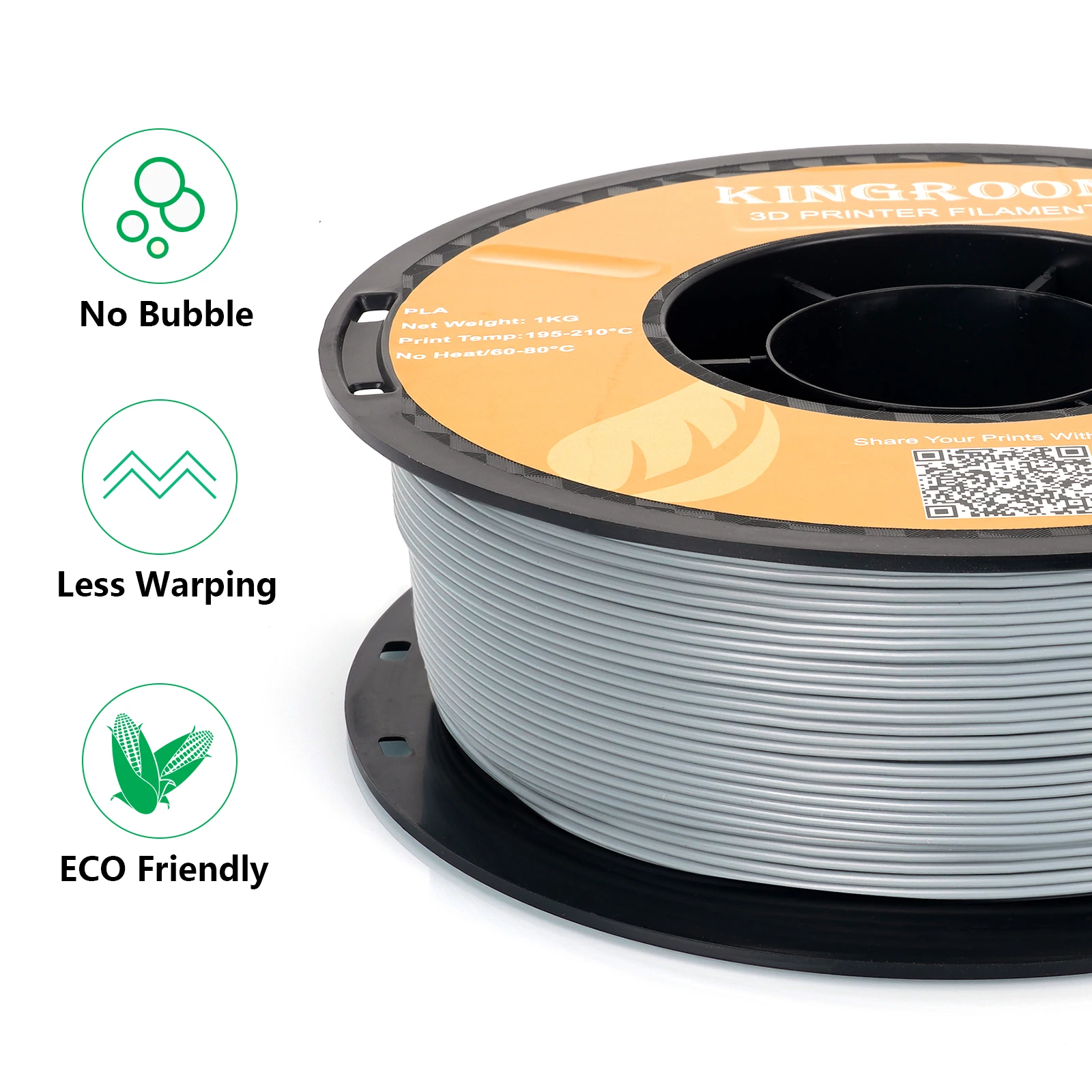 KINGROON PLA Filament 1,75mm 5/10KG PLA-Kunststoff für 3D-Drucker, Standard 1kg/Rolle 3D-Druckfilamente in Mischfarben, Lokaler Versand – Detail 6