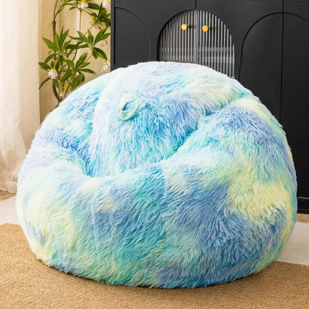 

Tie Dye Sage Green shaggy bean bag chair covers (No iller), comy luy Sage Green bean bag chair Cover or bedroom, stued animal St