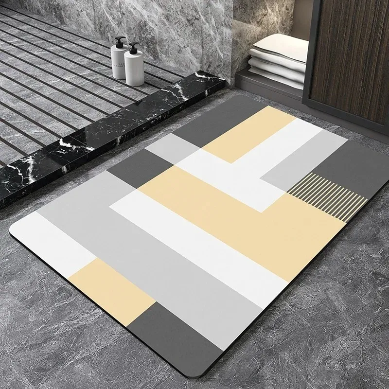 Colorful Geometric Texture Door Front Mat Decoration Home Bathroom Floor Mat