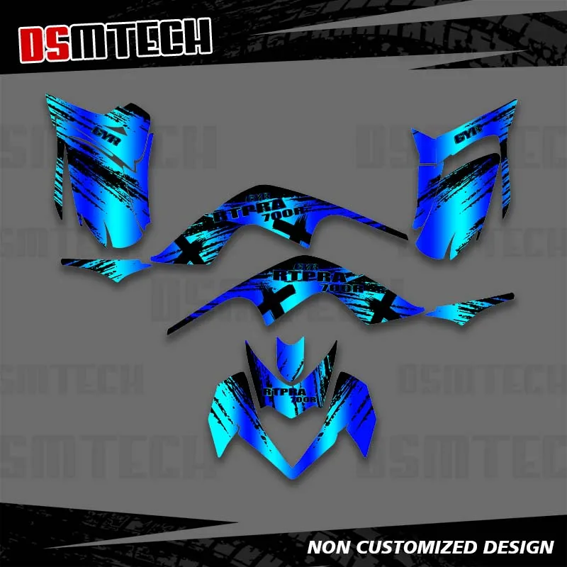 

DSMTECH For Yamaha Raptor 700 YFM 700 2006-2012 ATV Fairing Graphic Background Decals Sticker Kit Customize