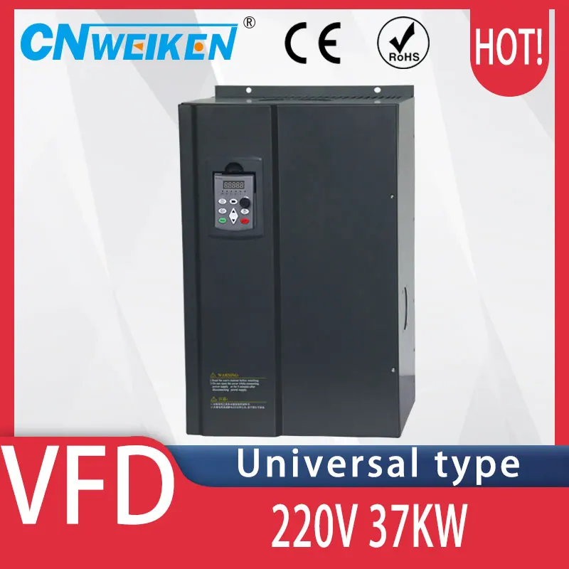 VFD Inverter 220V 37KW/45/55KW Frequency Inverter 1Phase 220V Input 3Phase 220v Output Variable frequency drive speed controller