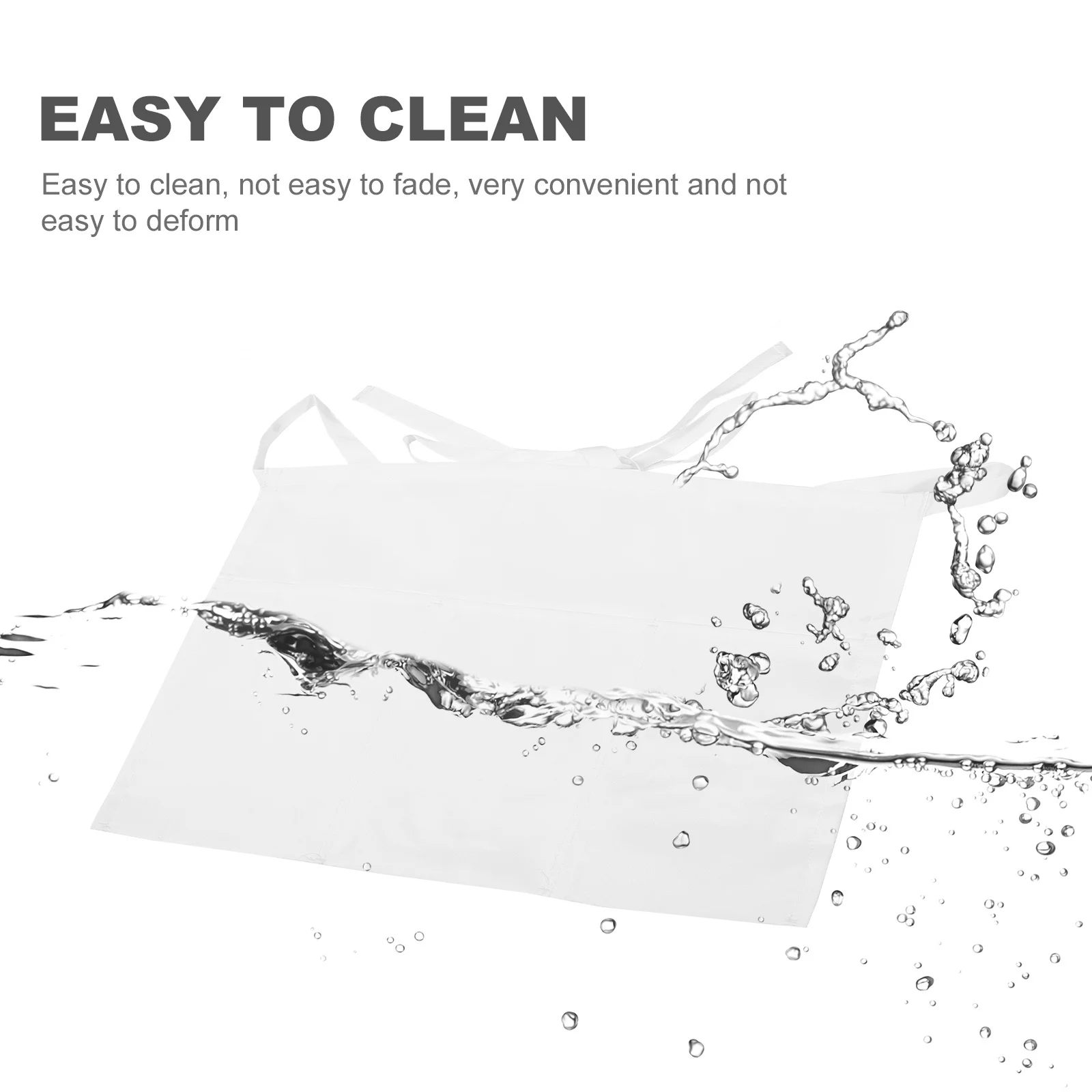 

Hotel Chef Waist Apron With Pocket Reusable Cooking Apron For Women Server Workwear Kitchen Canteen Waitress Uniform