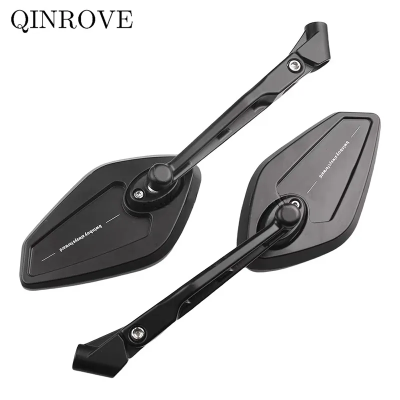 

Зеркало заднего вида для мотоцикла, алюминиевый сплав M8 M10, белое стекло, выпуклое зеркало, универсальное для Yamaha XSR155 700 XMAX VESPA GTS 300 LX