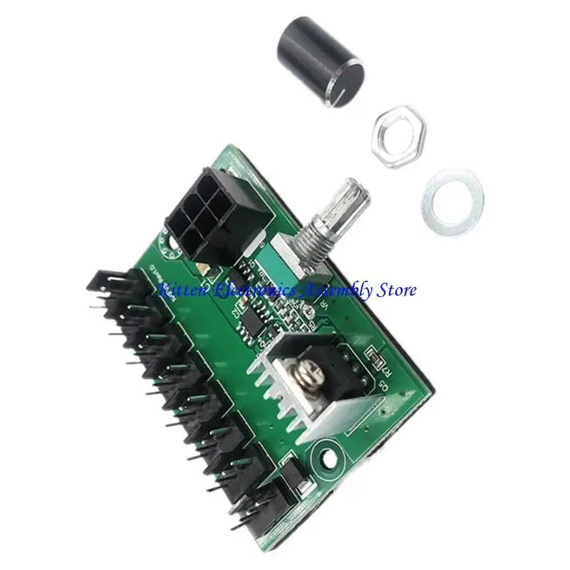 96GD 6Pin To 3Pin 4Pin Computer Case Miner Fan Speed Controller 4/8 Channel Fan Adapter