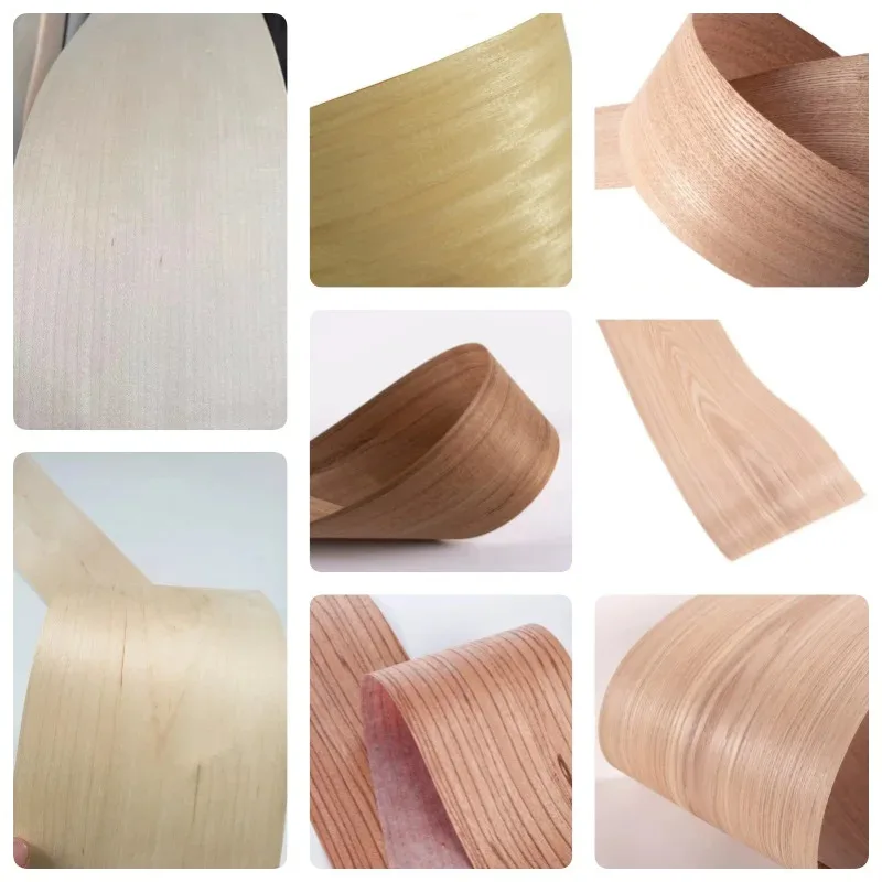 Natural Variety Wood Veneer Sheets Texture Plywood Panels for DIY Craft Guitar Inlay Furniture Ceiling Decor Walnut Oak Veneer