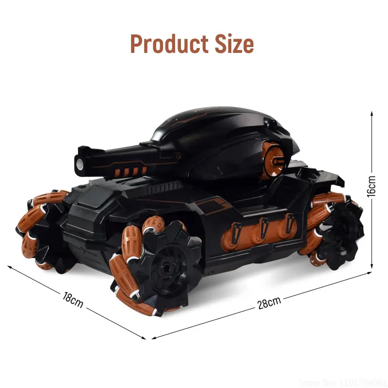 2.4G RC Car Toy 4WD Water Bomb Tank RC Toy Shooting Competitive Gesture Controlled Tank Remote Control Drift Car for Kids Boy