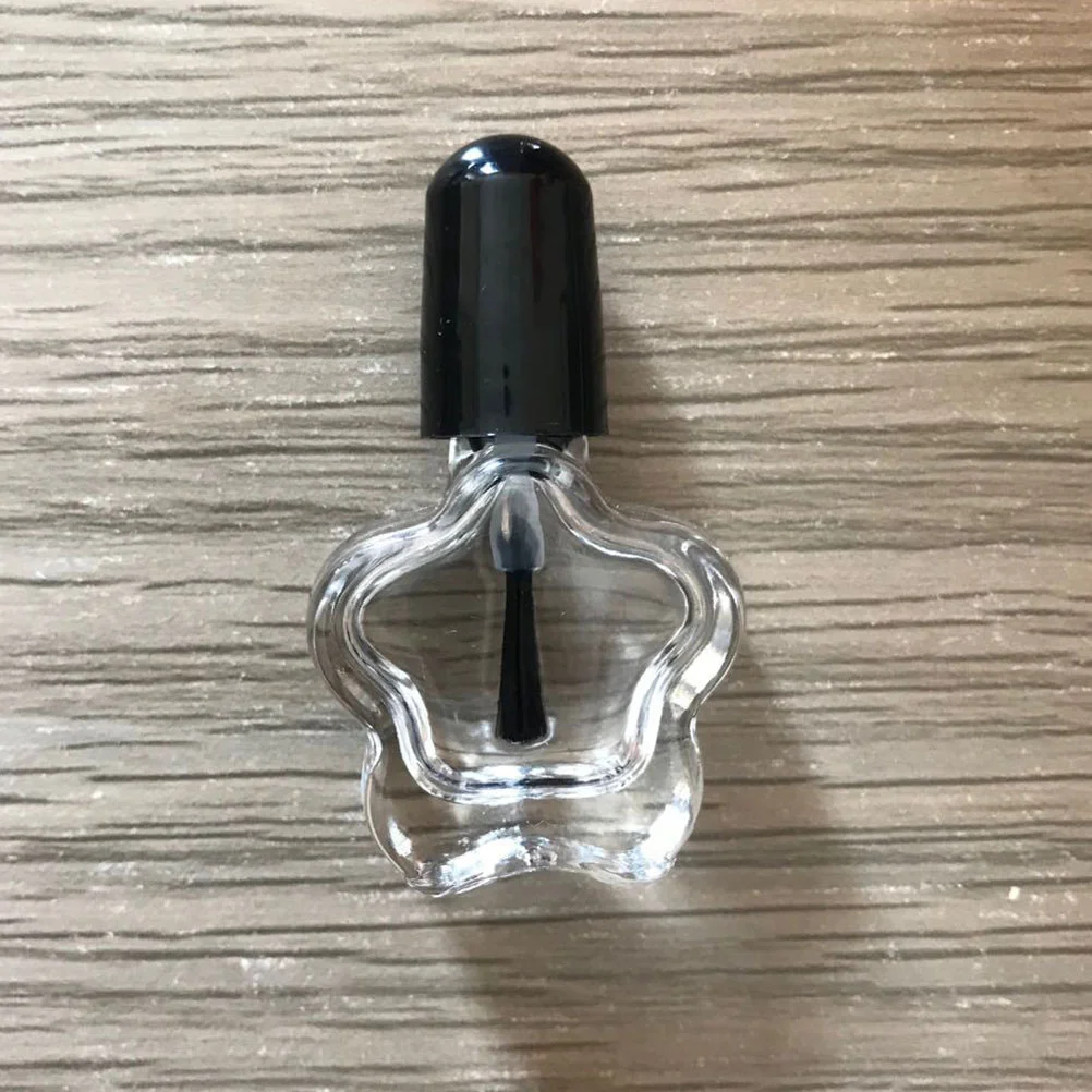 10 Stück leere Glasflasche schwarze Nagellack flaschen für Gel vorrats behälter haltbarer DIY klarer Fingernagel