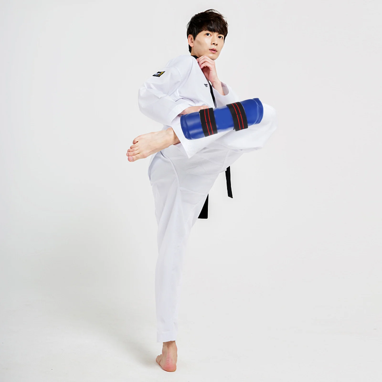 

Taekwondo Protective Arm Shin Guards Set Elastic Strap PU Thick Sponge Padding Boxing Legging Ankle Protection Mma Size