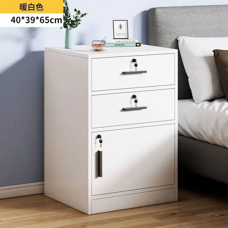 

Bedside Table Simple Modern Small Apartment Bedroom With Small Cabinet By The Bed Simple Storage Bedside Rack