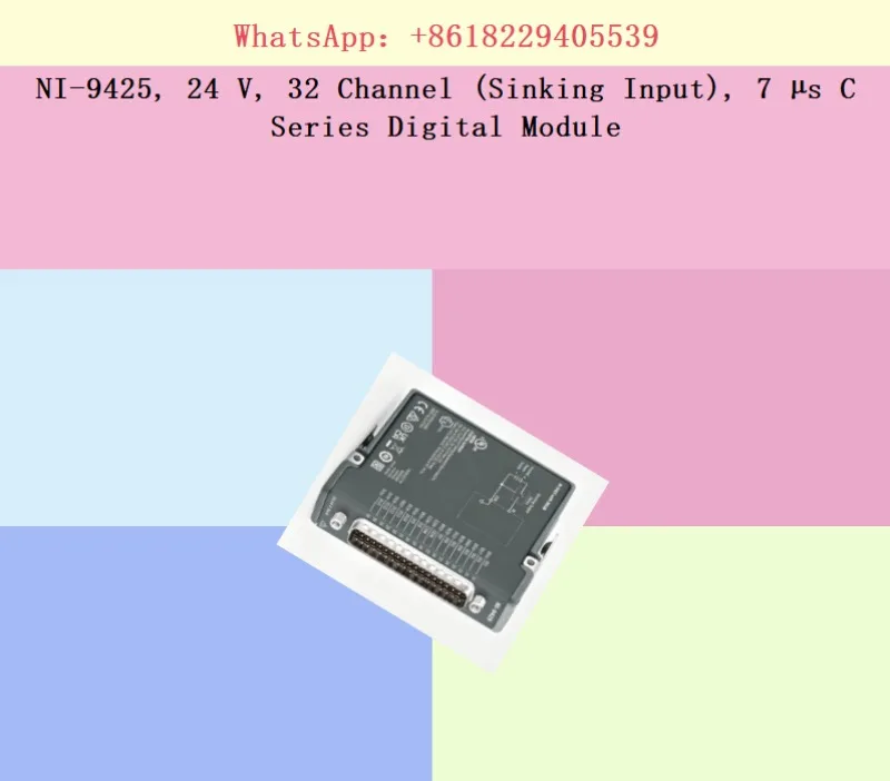 NI-9425, 24 V, 32 Channel (Sinking Input), 7 µs C Series Digital Module