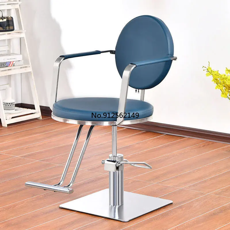 Hair salon barber shop special rotating hydraulic lift stainless steel armrest haircut haircut chair 미용실 의자  fotel fryzjerski