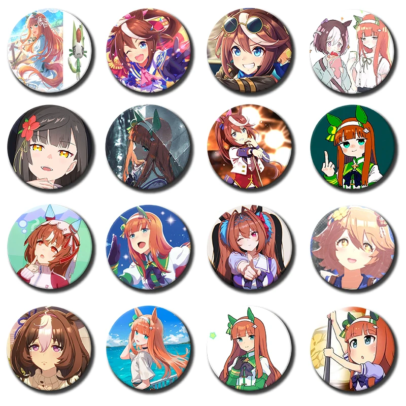 Special Week Silence Suzuka Tokai Teio Vodka Badge Anime Cartoon Brooches Cosplay Cute Enamel Pins