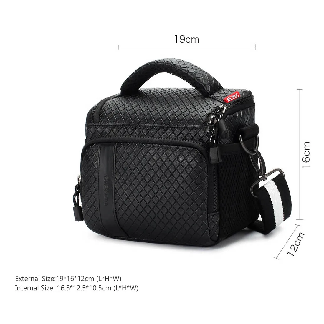 MCHENG Waterproof,Shockproof PU Leather Camera Bag Is Suitable For Most Cameras