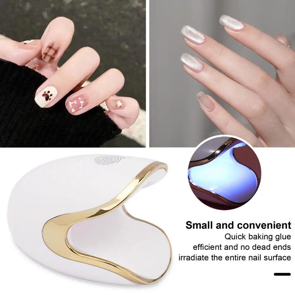 Secador de unhas portátil com Soft Quick Bake, cura rápida Gel polonês, UV secador de unhas, sem lâmpada LED, manicure profissional, casa