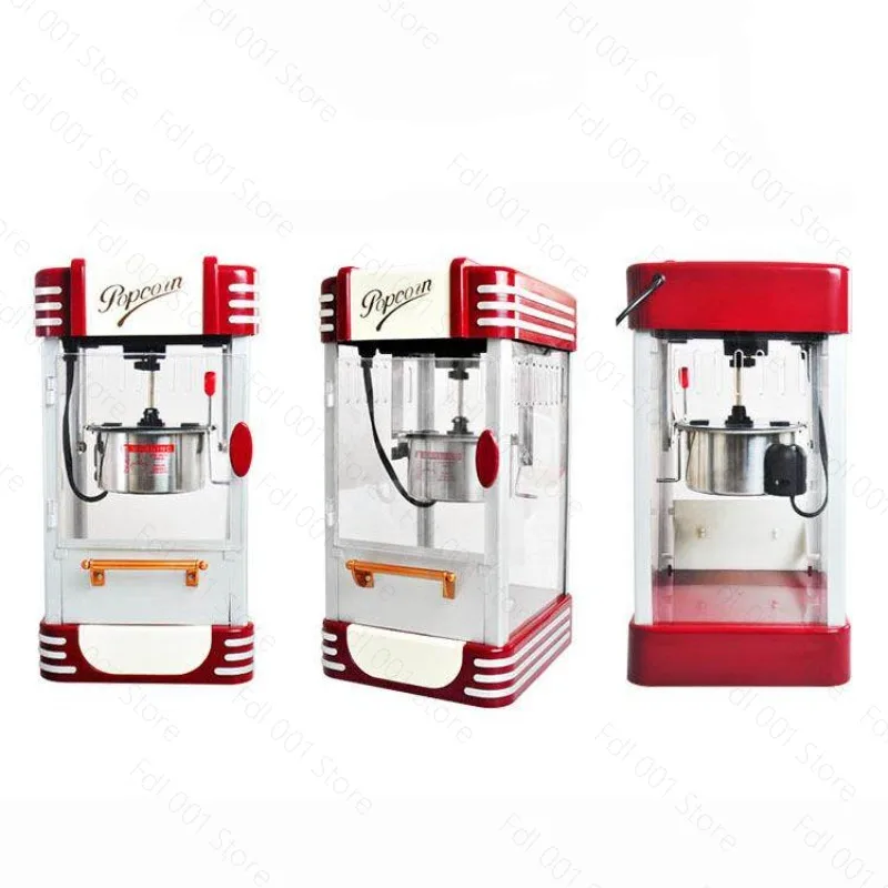 Mini Popcorn Machine Small Electric Corn Popper Home Commercial Kettle Type Oil Sugar Adding Support Butter Maker