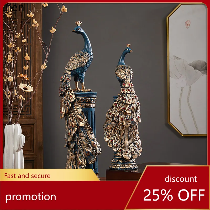 

HXL Peacock Ornament for Living Room, TV Cabinet, and Entryway Decoration