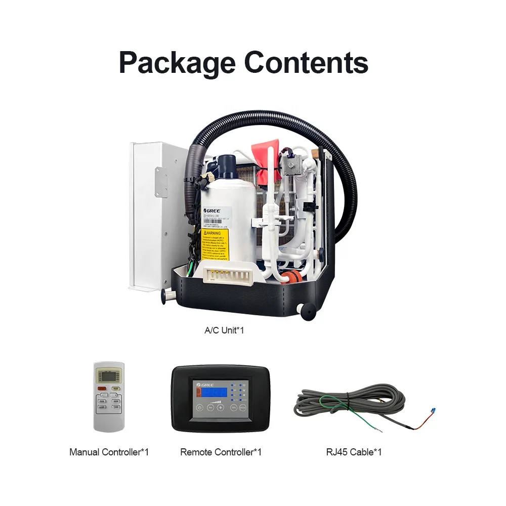 Gree Marine-Klimaanlage, 12000 Btu, 16000 Btu, eigenständige Marine AC R410a-Wärmepumpe, wassergekühlte Yacht-Klimaanlage