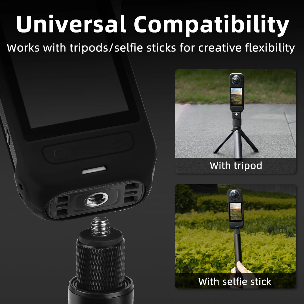 حافظة واقية من Flymile لهاتف Insta360 X5 غطاء من السيليكون مقاوم للصدمات وغطاء ناعم ملحقات كاميرا الحركة البانورامية