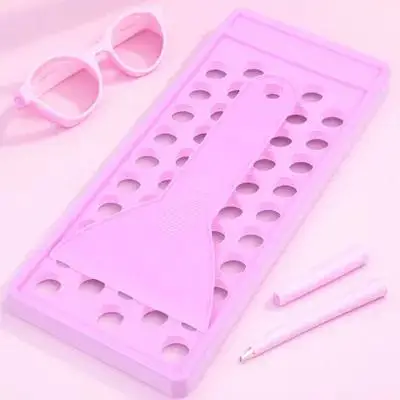 1Set Lipstick Filling Tray 50 Holes DIY Lip Balm Crafting Kit with Spatula for Homemade Lip Gloss Sunscreen Stick DIY Supplies
