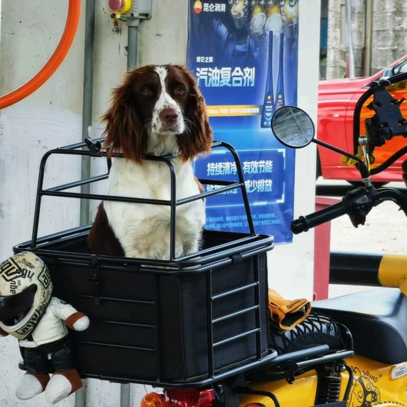 Electric Scooter Dog Basket for Bike Motorbike Pet Carrier for Back Seat Motorcycle Cat Crate Bicycle Front Mounted Dogs Carrier - view 5