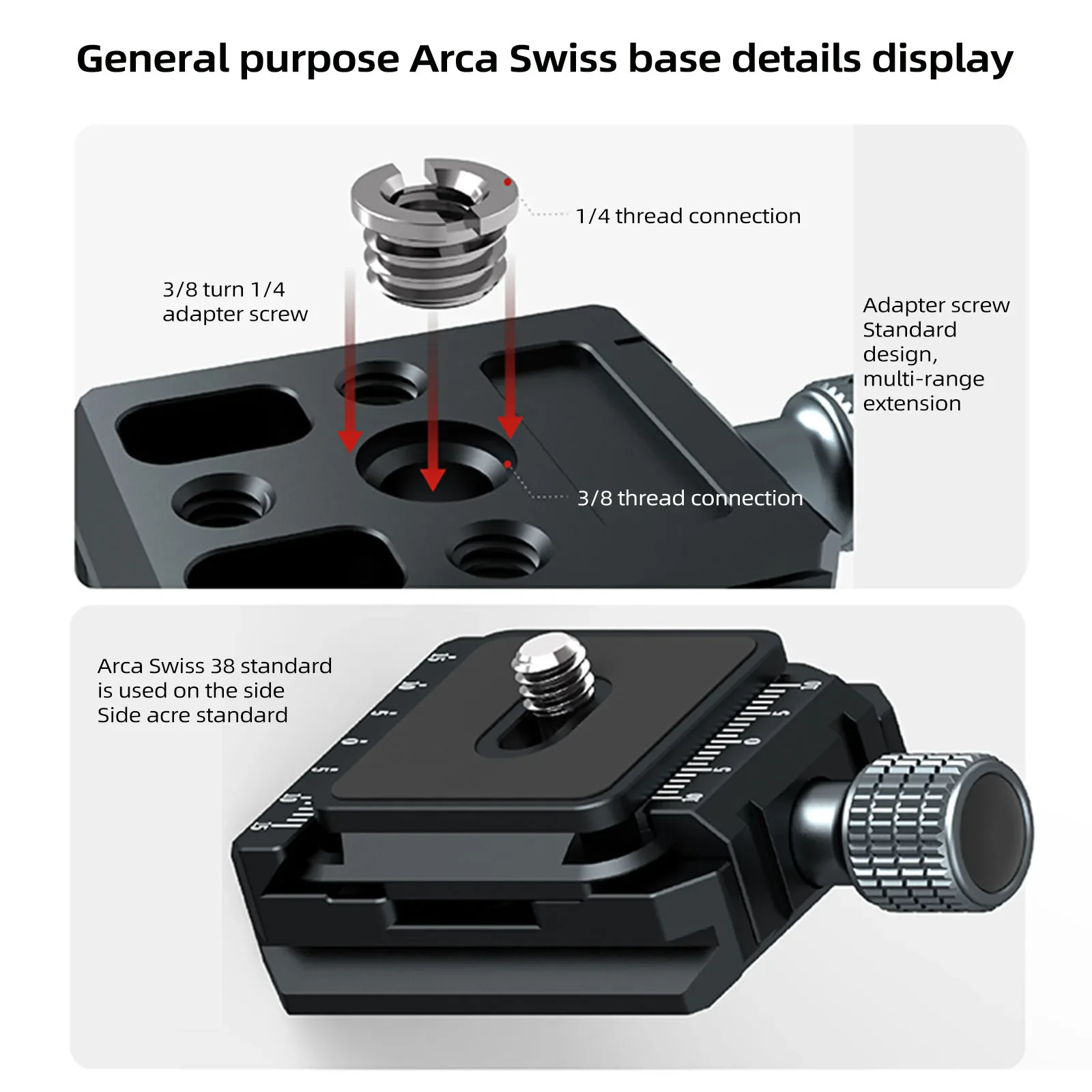 Leaplight العالمي سريع الإصدار Arca السويسري المشبك مع مستوى الروح لشاشات الكاميرا المشبك جبل ل ترايبود/الرأس الكرة