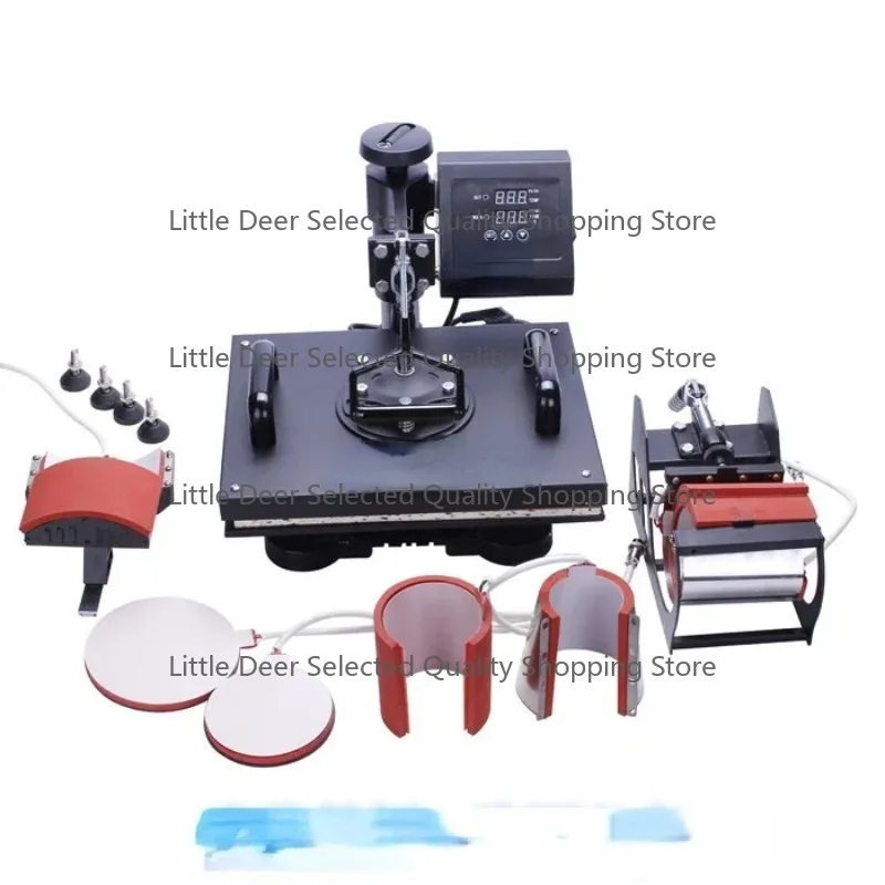 1PC Advanced New Design 8 In 1 Combo Heat Transfer Machine,Sublimation Heat Press Machine For Plate/Mug/Cap/TShirt /Phone